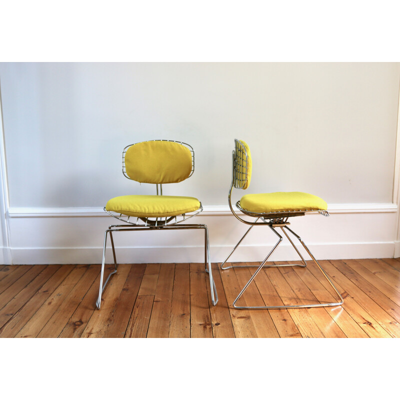 Pair of vintage chairs Beaubourg by Michel Cadestin 1970