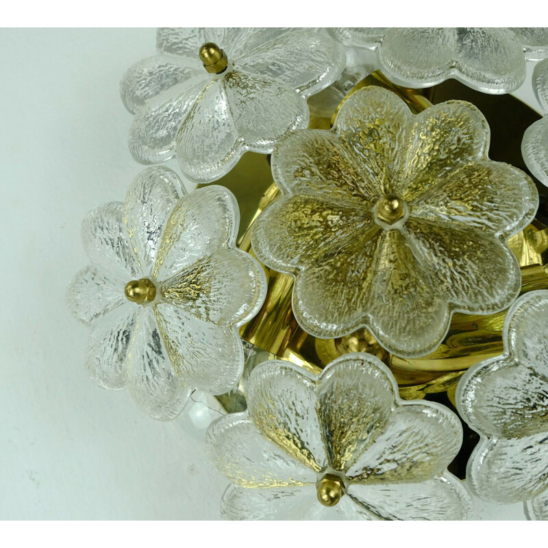 Vintage glass flower pendant by Ernst Palme 1960