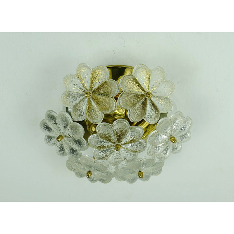 Vintage glass flower pendant by Ernst Palme 1960