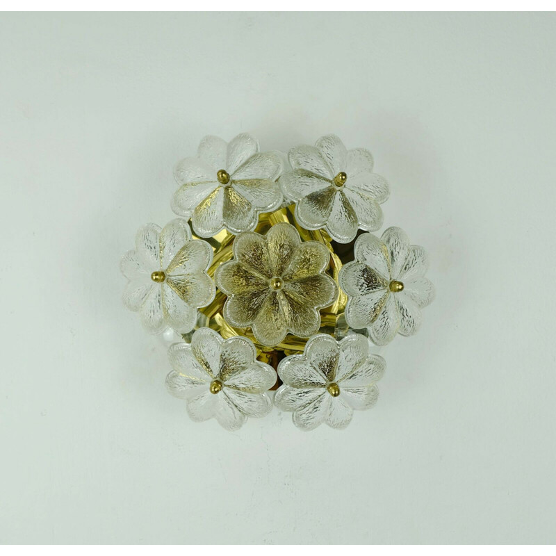 Vintage glass flower pendant by Ernst Palme 1960