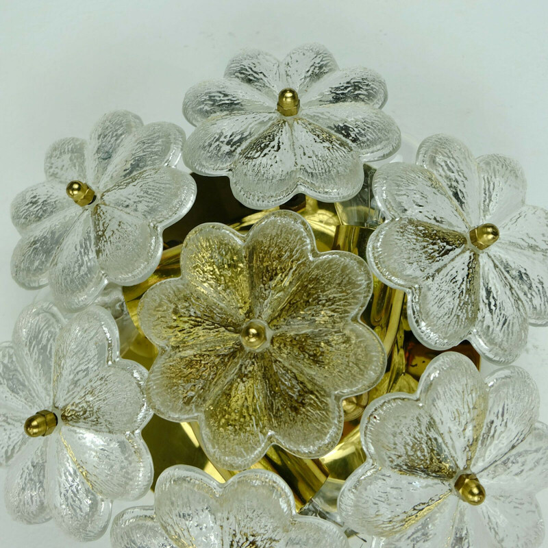 Vintage glass flower pendant by Ernst Palme 1960