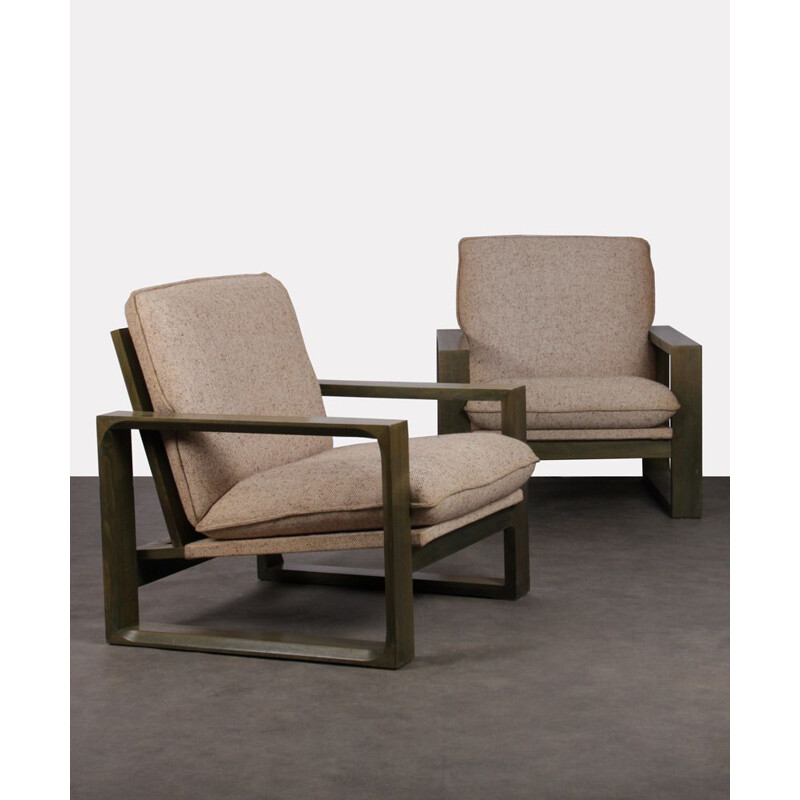 Pair of vintage armchairs by Miroslav Navratil, model Daria, 1980