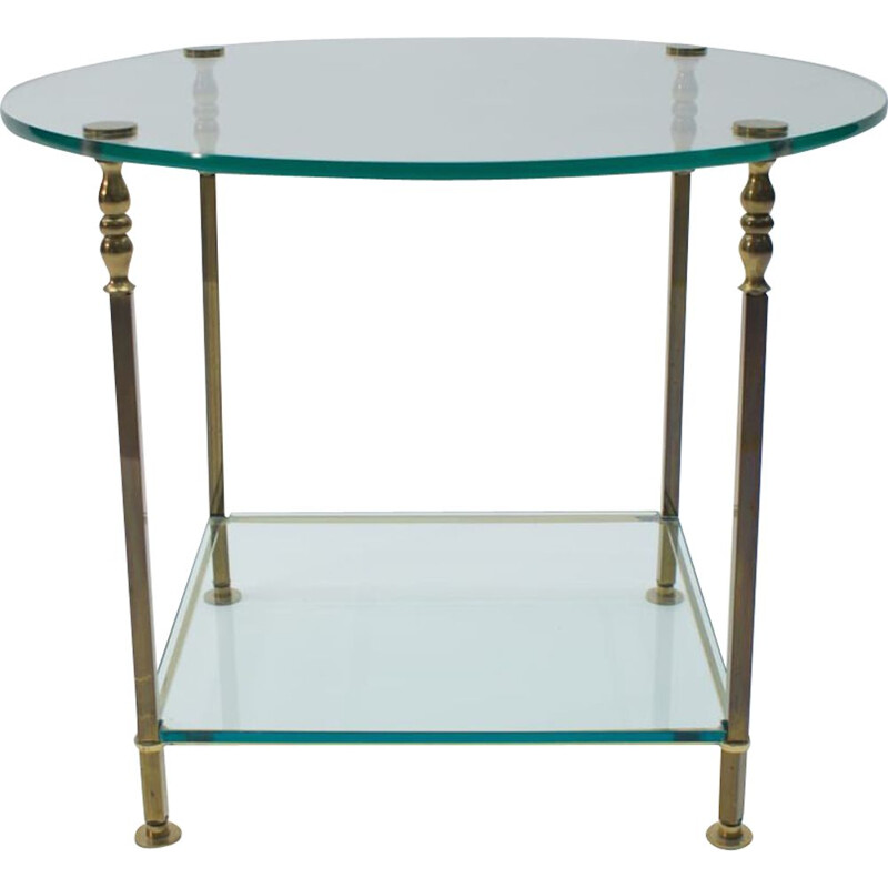 table basse vintage ronde - verre