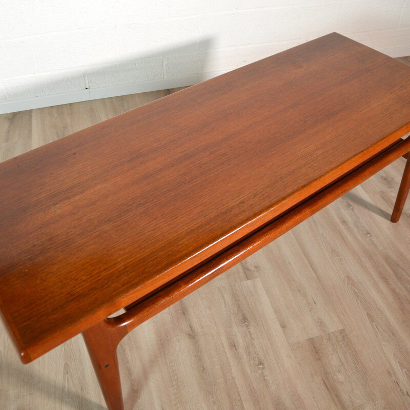 Table basse vintage Teck par Bernhard Pedersen et Son, scandinave 1960