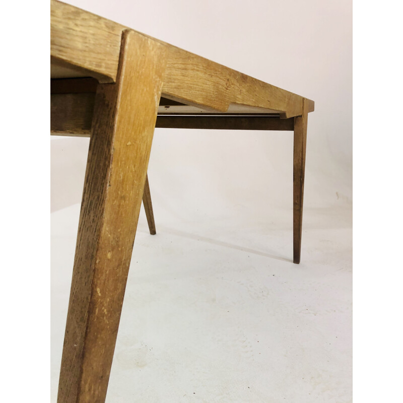 Vintage table with extension Guermonprez