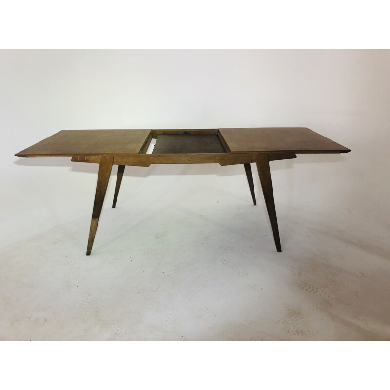 Vintage table with extension Guermonprez