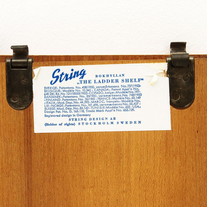 Ladder shelf Shelving Unit by Nisse Strinning for String, 1960s