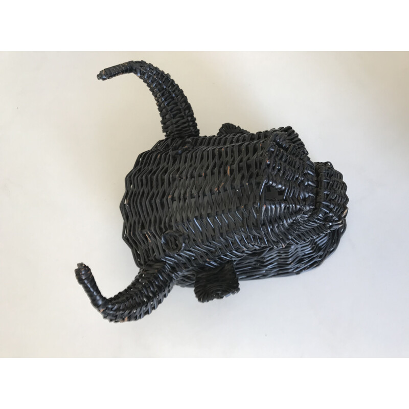 Vintage rattan bull head 1960 