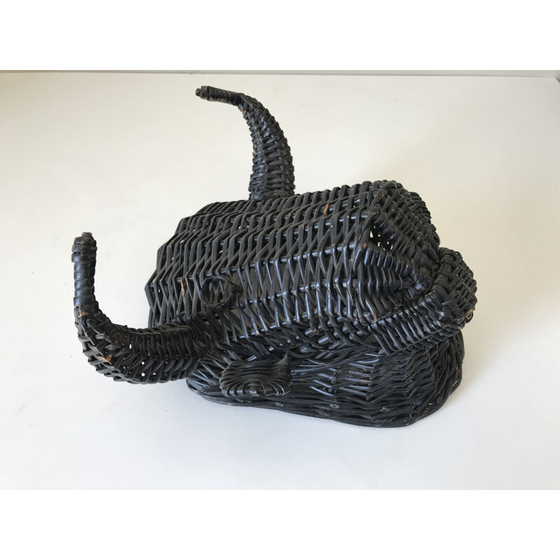 Vintage rattan bull head 1960 