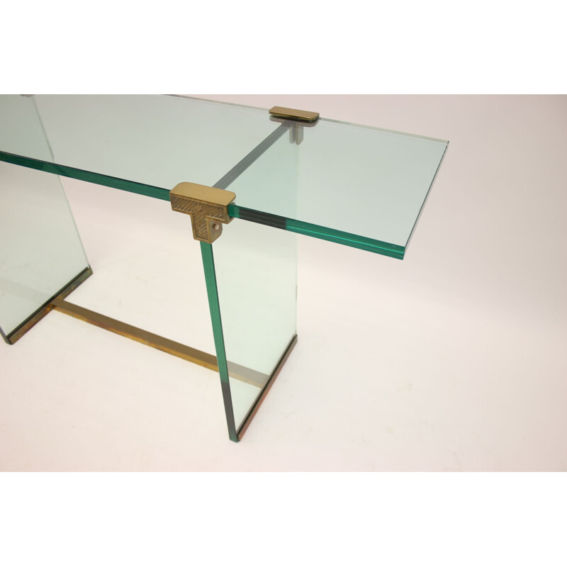 Vintage glass side table Consult by Peter Ghyczy 