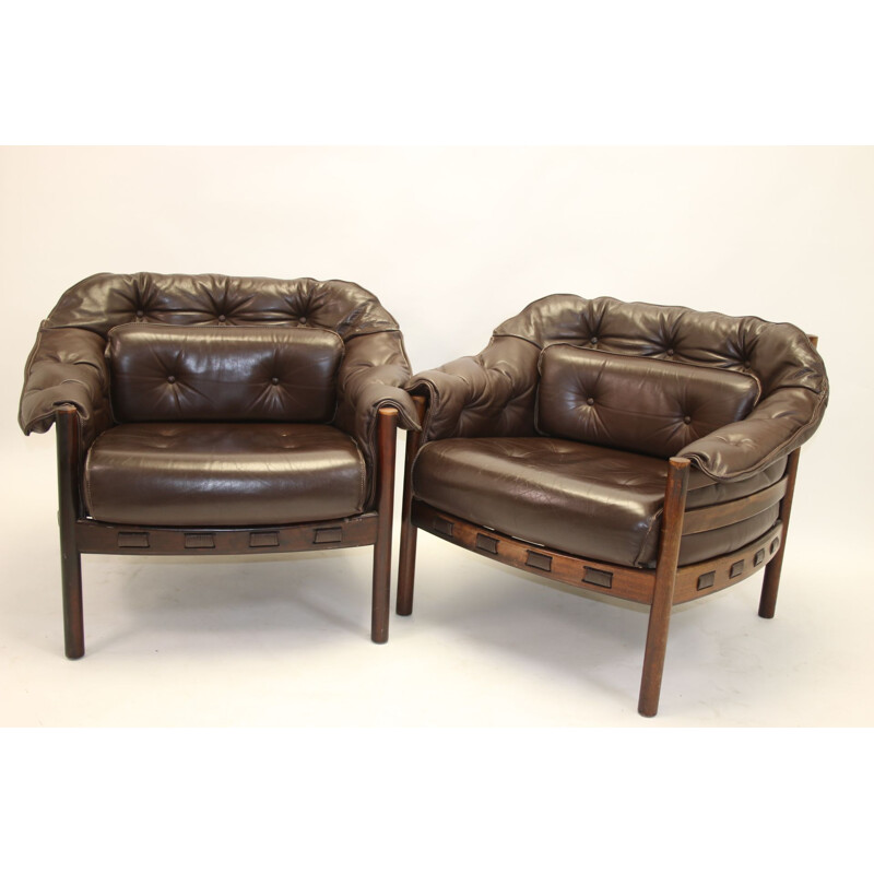 Pair of Armchairs vintage Rosewood by Sven Ellekaer