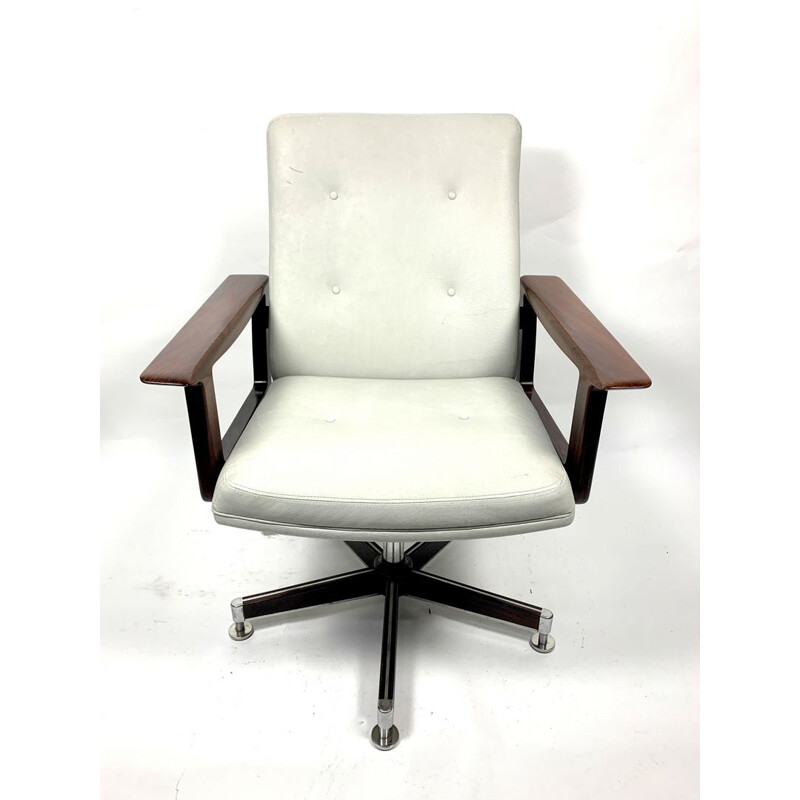 Office Armchair,Rosewood  in Leather by Arne Vodder, 1960s