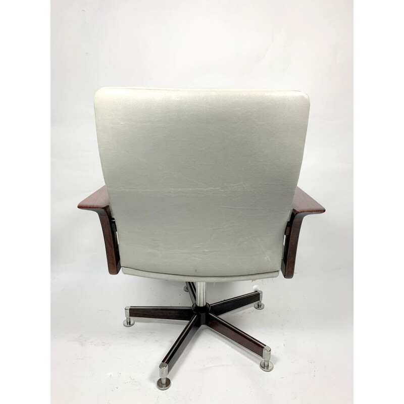 Office Armchair,Rosewood  in Leather by Arne Vodder, 1960s