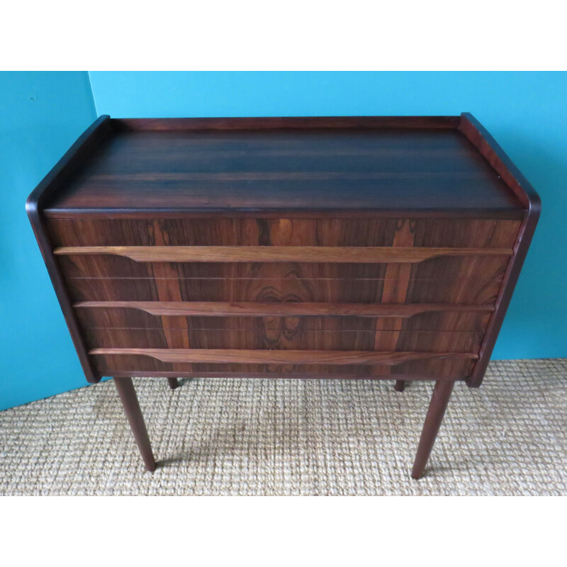 Small vintage rosewood chest of drawers Denmark 1960