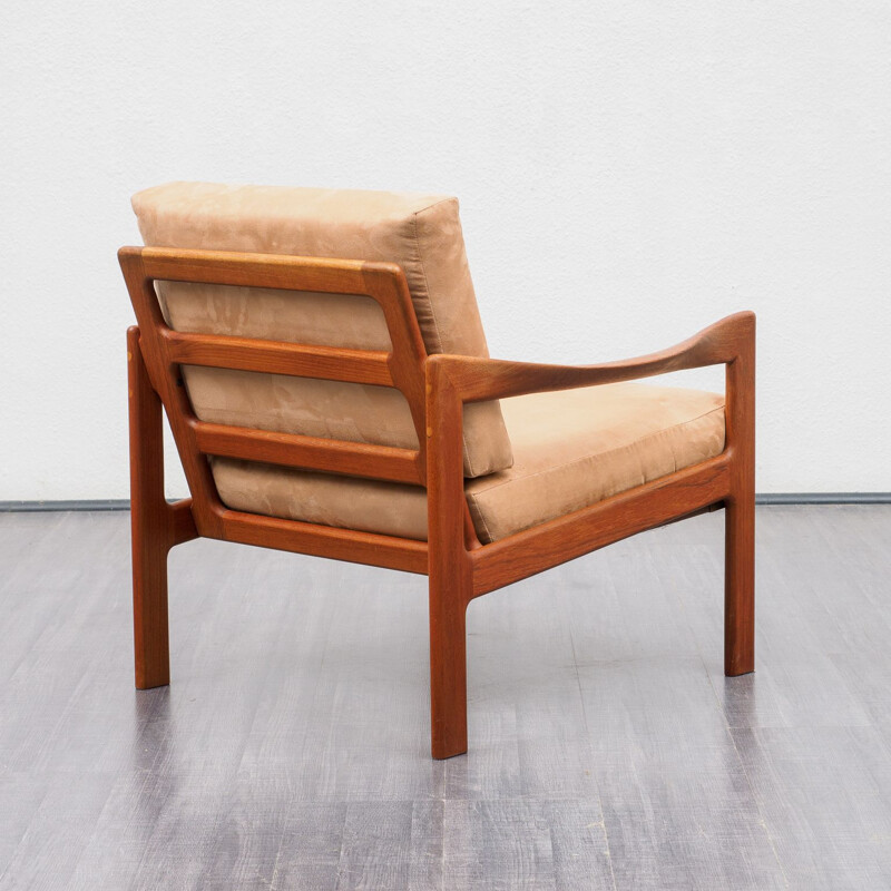 Armchair vintage teak , Illum Wikkelso danish 1960s