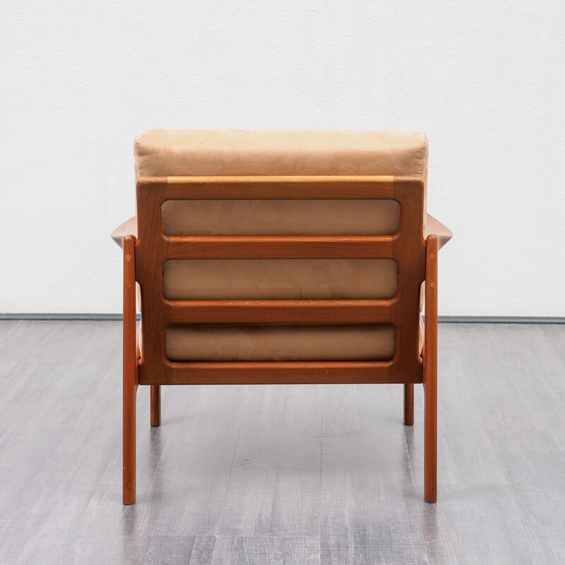 Armchair vintage teak , Illum Wikkelso danish 1960s