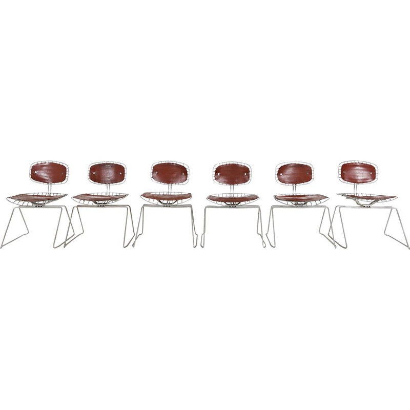 Set of 6 Beaubourg Chairs by Michel Cadestin for the Pompidou Centre 1976