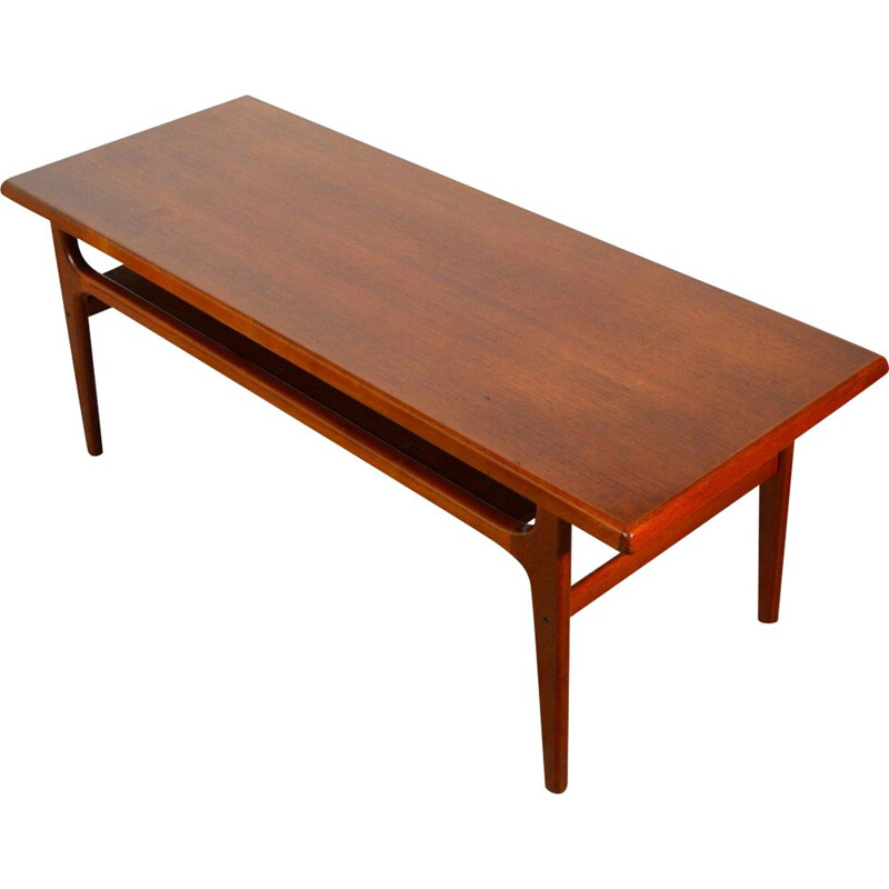 Vintage teak coffee table by Bernhard Pedersen and Son, Scandinavian 1960