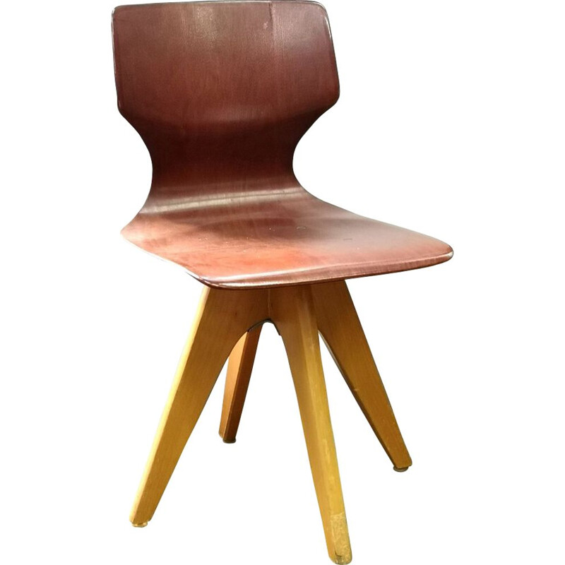 Chaise Vintage pour enfants Pagwood d'Adam Stegner , pour Pagholz Flötotto, 1960