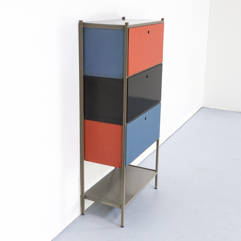 Wall unit vintage Wim Rietveld model 663 for Gispen 1950s