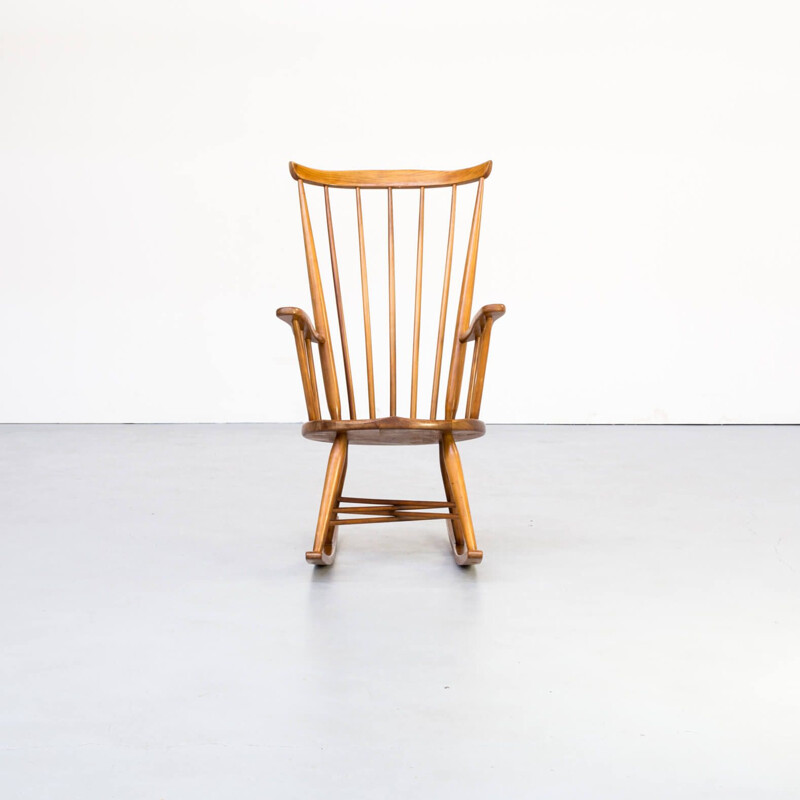  Rocking chair Vintage wooden frame 1970