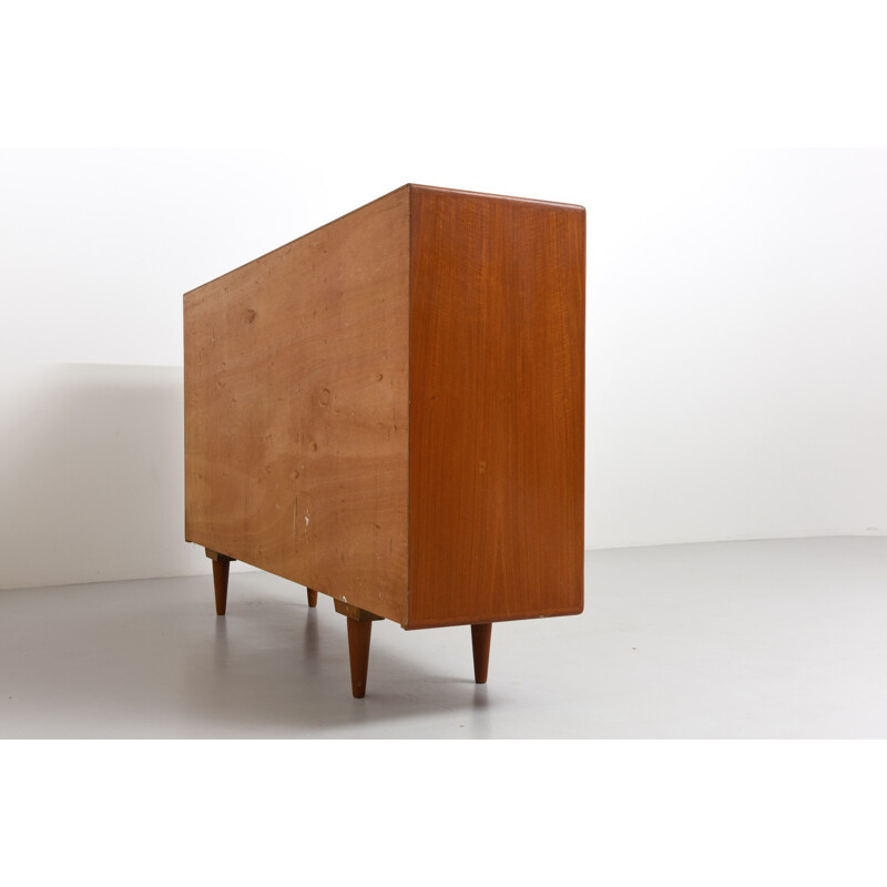 High sideboard with 4 drawers in teak, HP HANSEN - 1960s