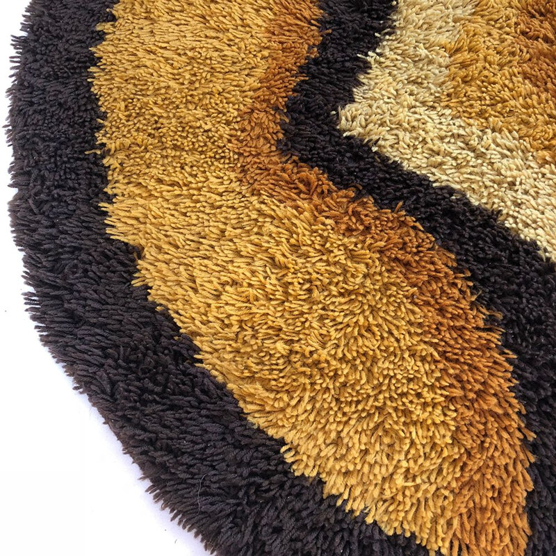 Carpet vintage Multi-Color Pop Art Panton High Pile Rya Rug Desso, Netherlands, 1970