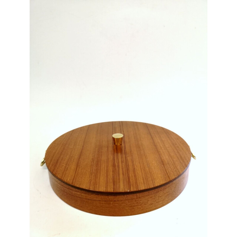 Teak Wood Serving Tray Mid century with Multi Compartments, Scandinavian 1970s
