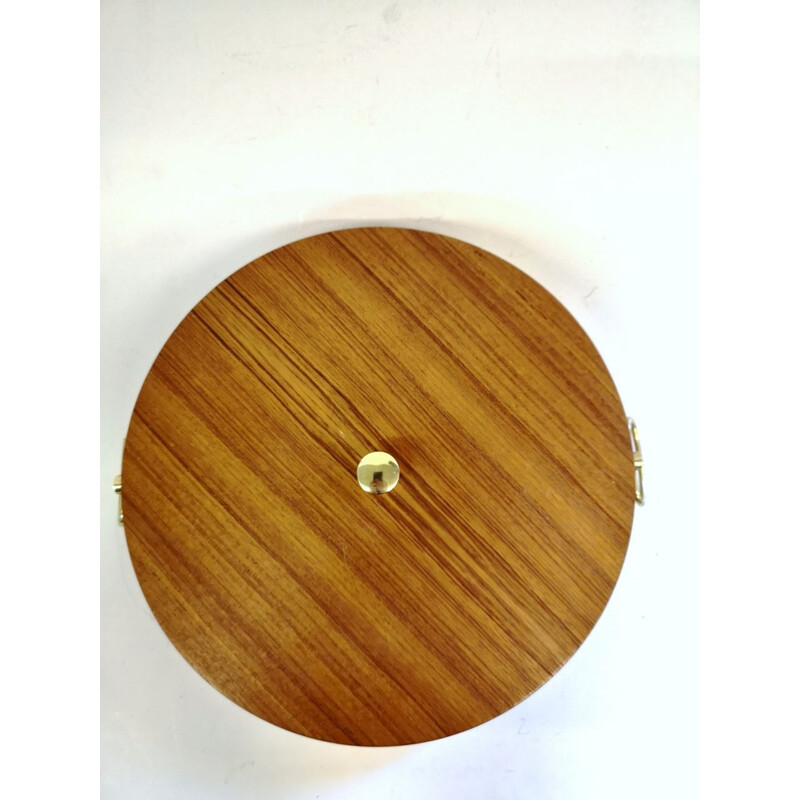 Teak Wood Serving Tray Mid century with Multi Compartments, Scandinavian 1970s