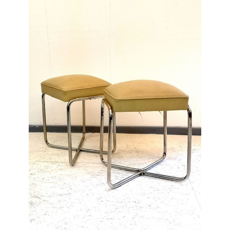Pair of stools vintage, Bauhaus 1930s