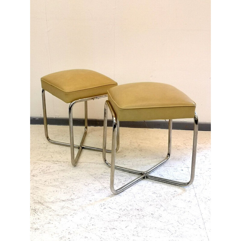 Pair of stools vintage, Bauhaus 1930s