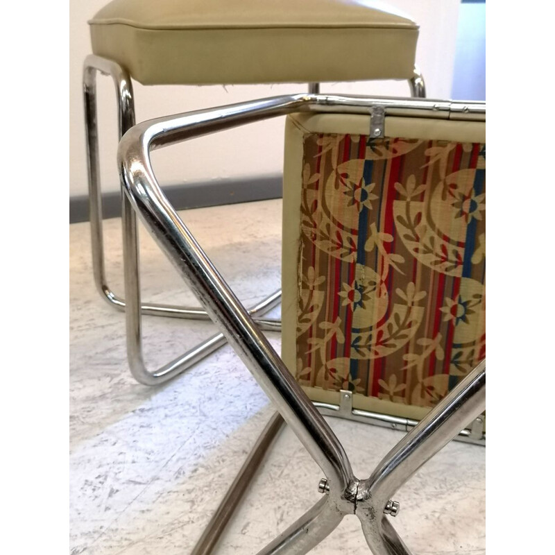 Pair of stools vintage, Bauhaus 1930s