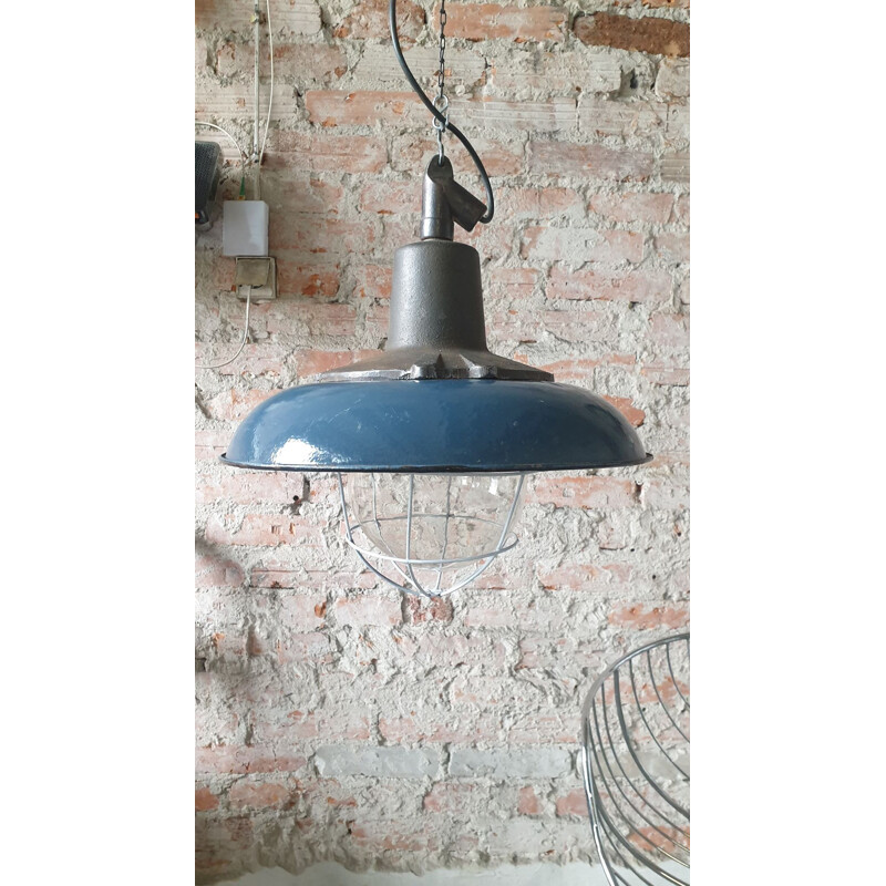 Wilkasy A23 Lámpara de suspensión industrial vintage, 1950