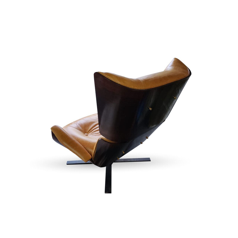 Vintage Paulistana fauteuil en voetenbank Jorge Zalszupin 1960