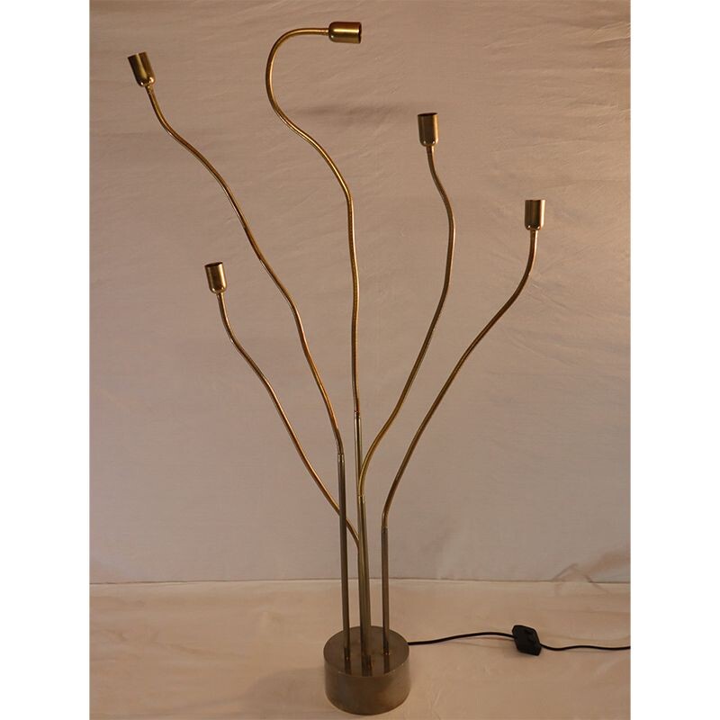 Vintage flexible metal floor lamp 1970