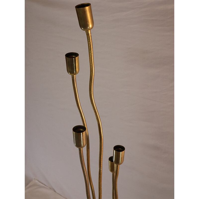 Vintage flexible metal floor lamp 1970