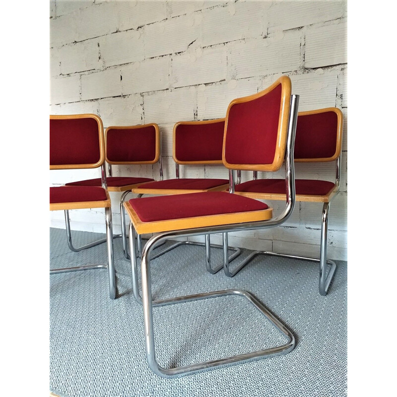 Set of 5 vintage b32 chairs by Marcel Breuer, 1970s