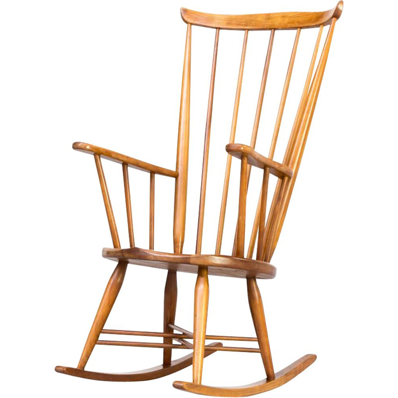  Rocking chair Vintage wooden frame 1970