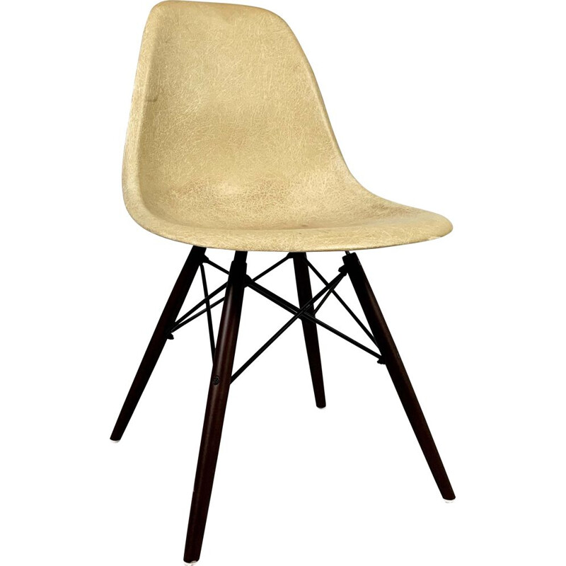 Dining Chair vintage Cream DSW by Charles and Ray Eames for Herman Miller, 1980s