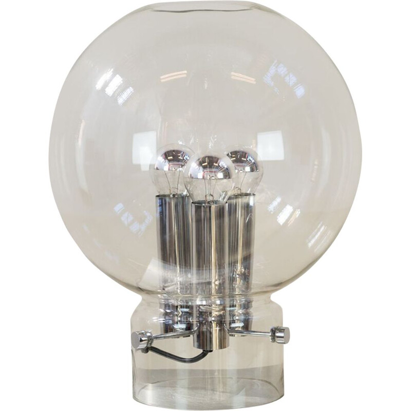 Vintage glass globe lamp, 1970