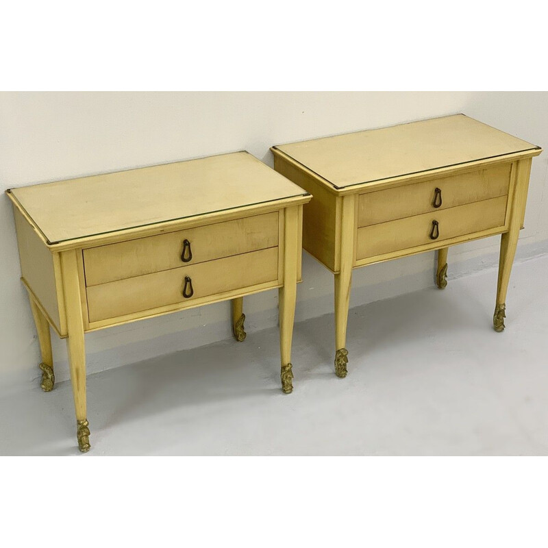 Pair of Italian vintage night tables