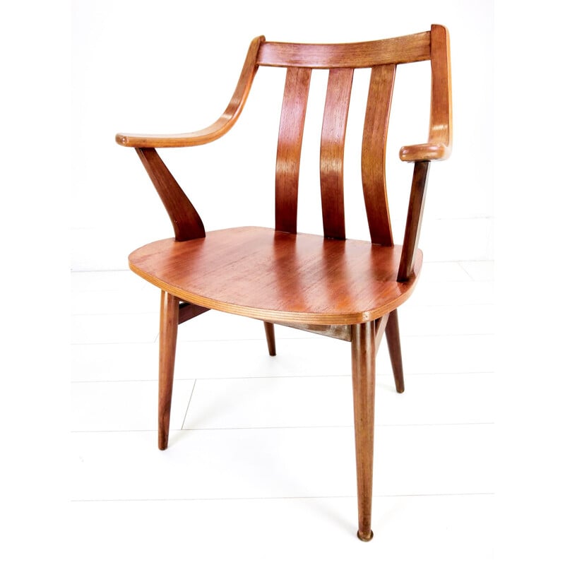 Suite of 3 vintage teak chairs by Pastoe, 1960