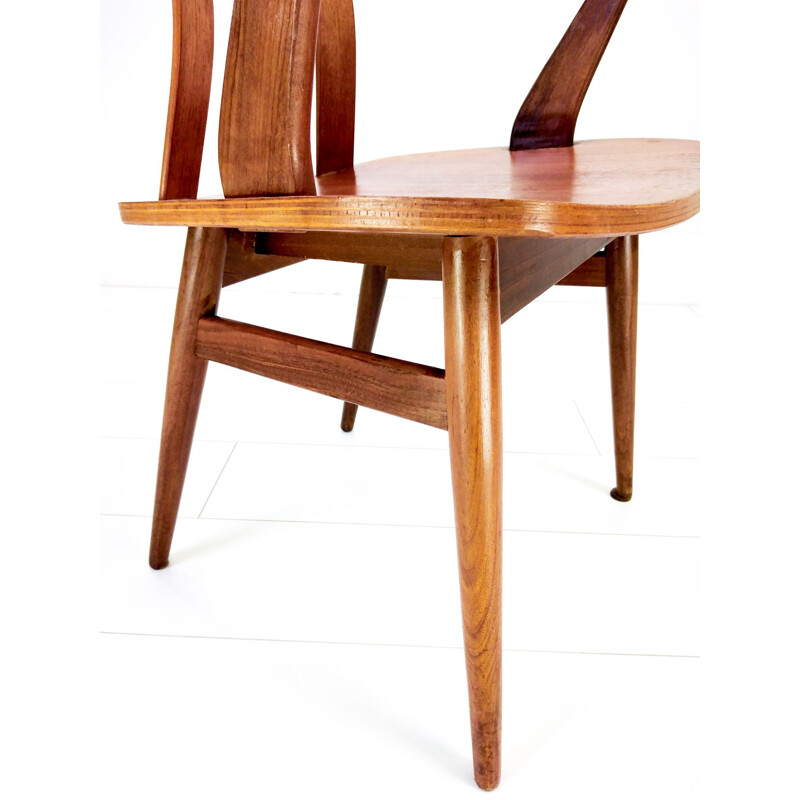 Suite of 3 vintage teak chairs by Pastoe, 1960