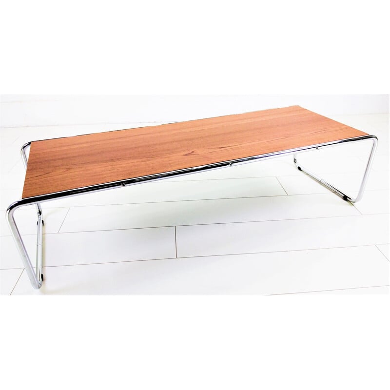 Coffee Table vintage teak Knoll Studio 'Laccio' by Marcel Breuer