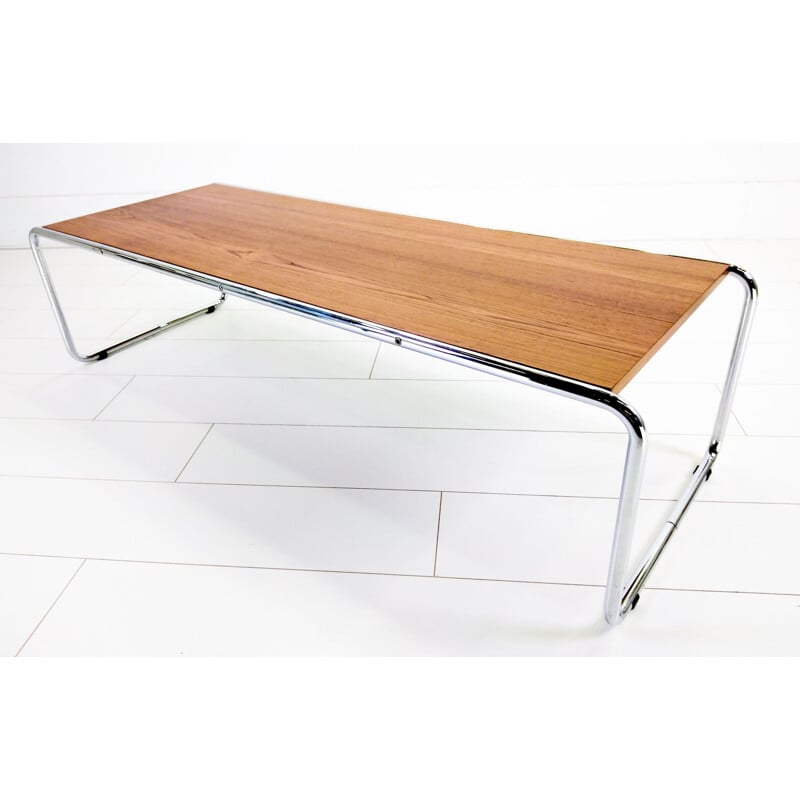 Coffee Table vintage teak Knoll Studio 'Laccio' by Marcel Breuer