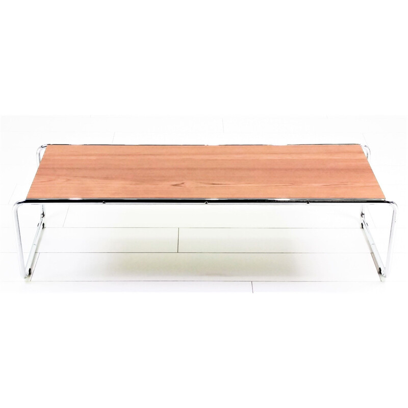 Coffee Table vintage teak Knoll Studio 'Laccio' by Marcel Breuer