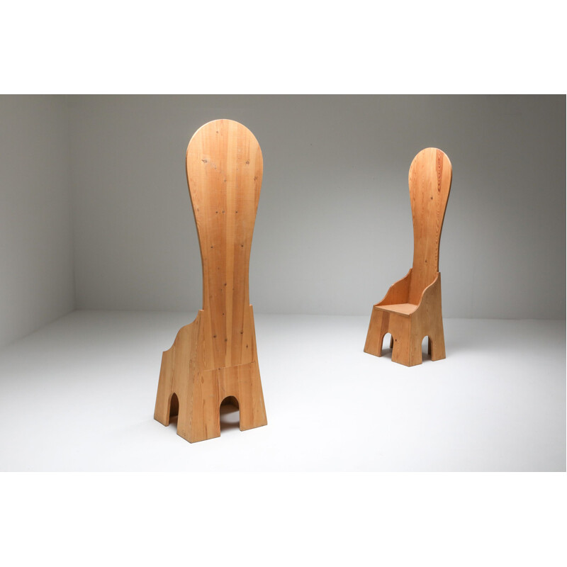 Chairs vintage Mario Ceroli 'Fratina' 1972