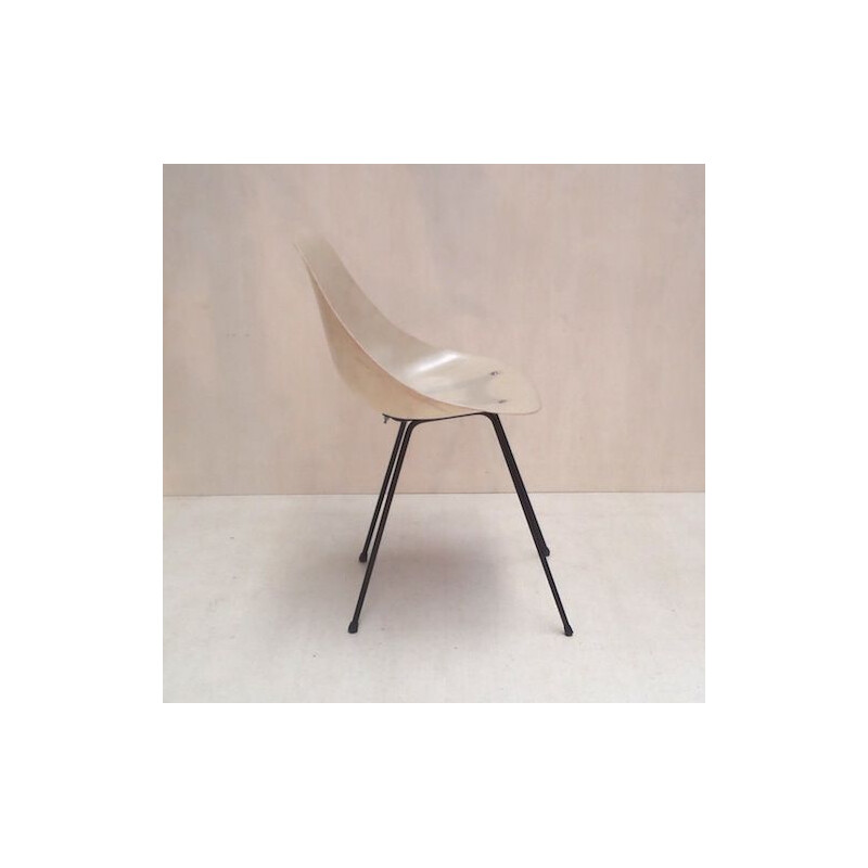 Vintage unitary chair Coccinelle by René-jean Caillette for Steiner.1950