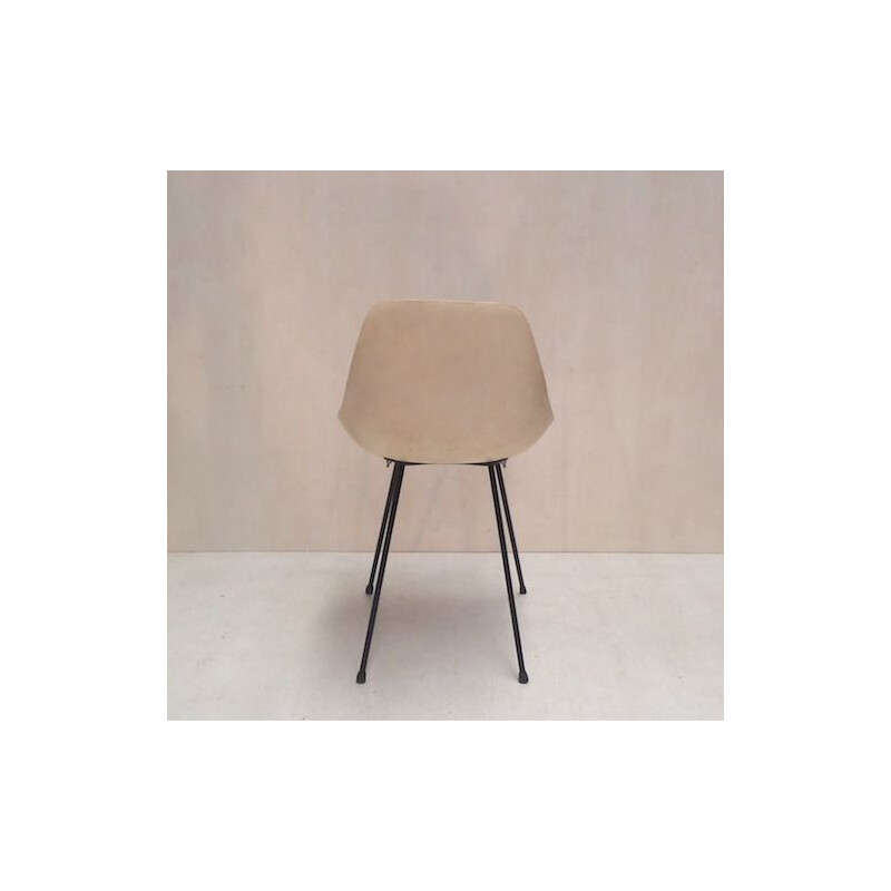 Vintage unitary chair Coccinelle by René-jean Caillette for Steiner.1950