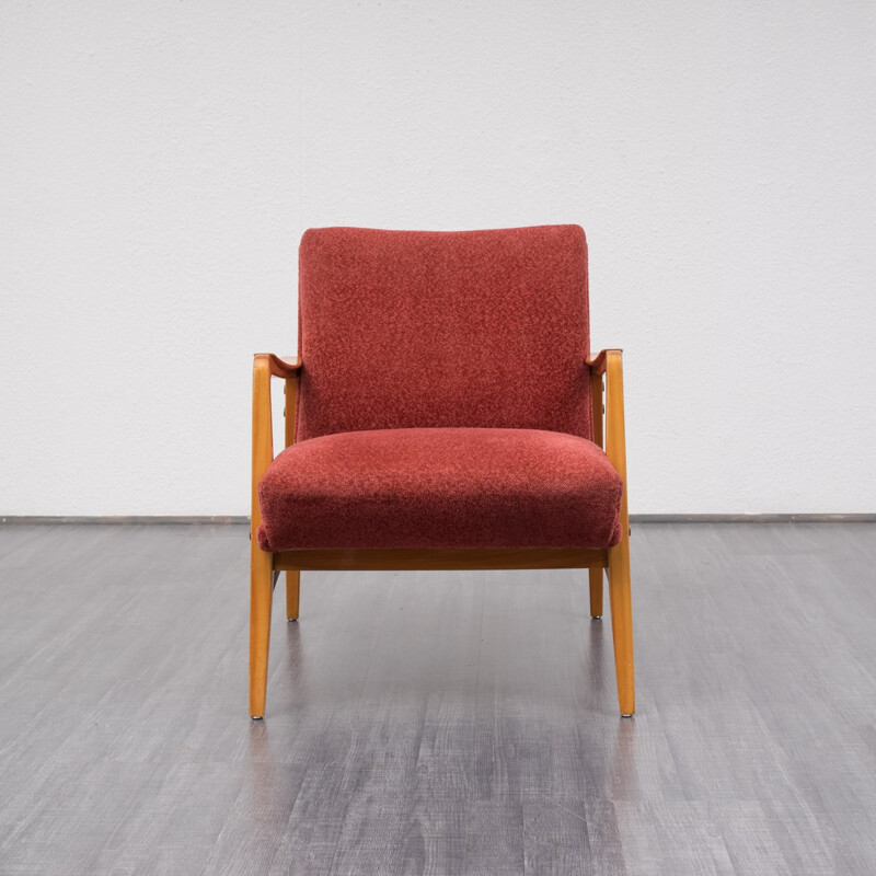 Vintage armchair in cherry - 1960s